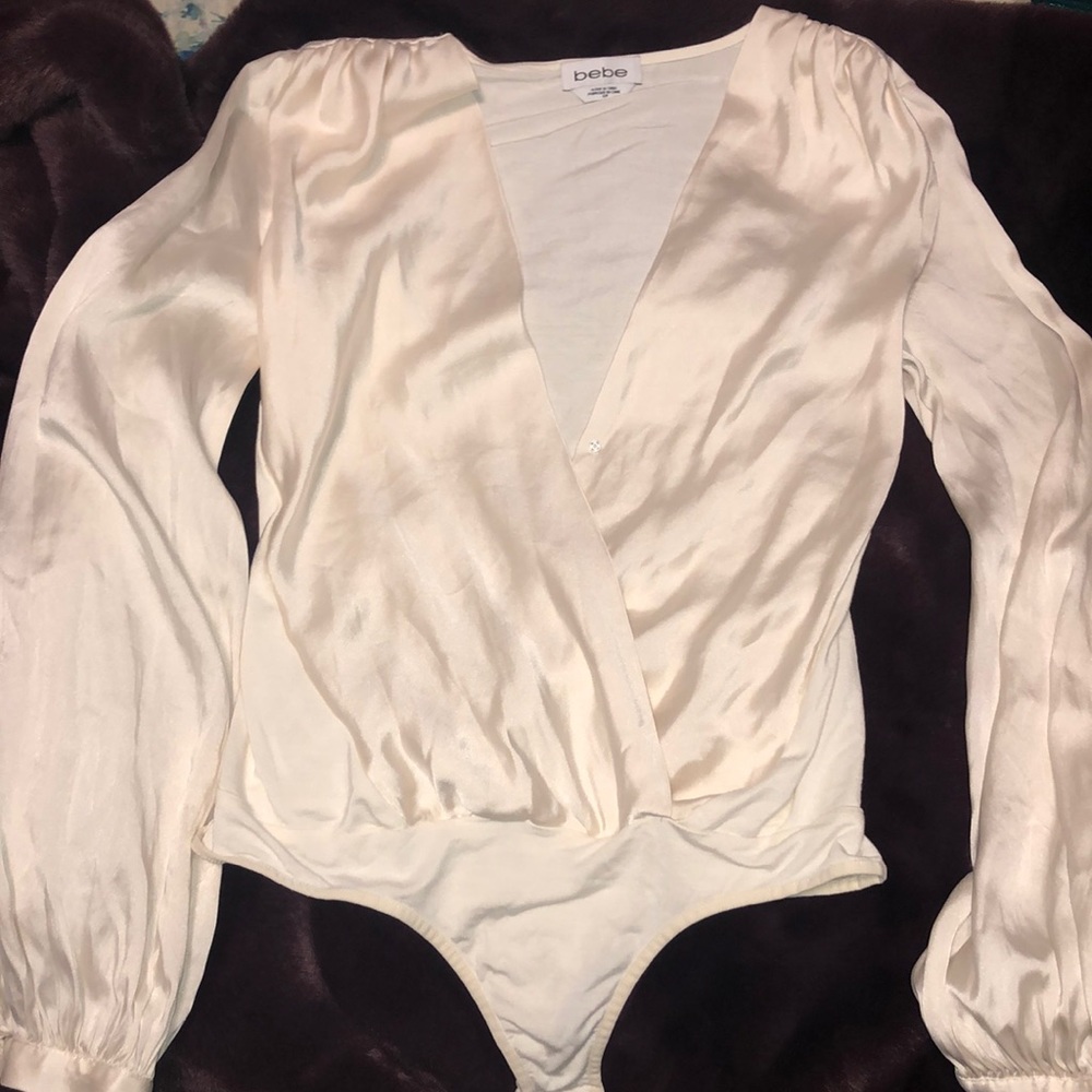 Mulberry Silk BeBe bodysuit!! Off white